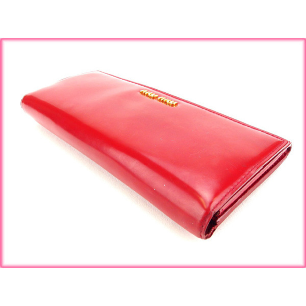 Miu Miu Long Wallet Red A938s - image 4